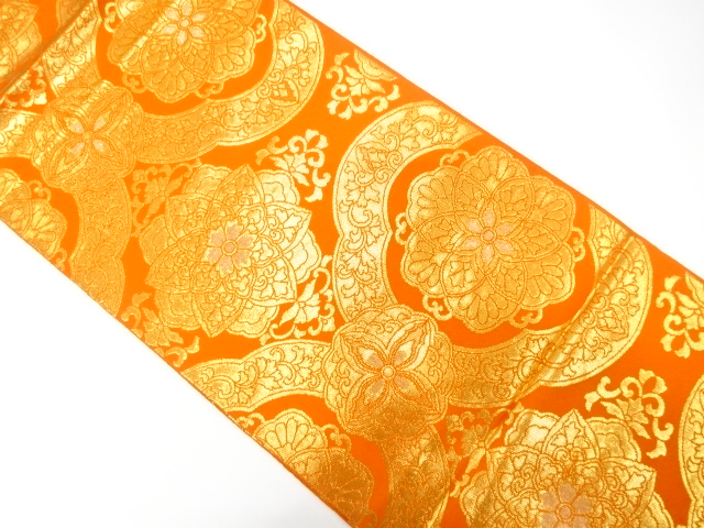 JAPANESE FUKURO OBI / WOVEN FLOWER CREST